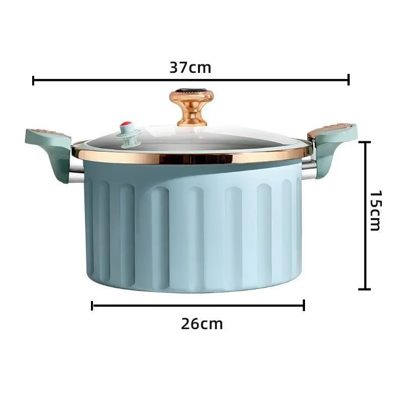 Micro Pressure Pot Micro Pressure Cookers 8L High Capacity Korean Vacuum Multifunctional Stewing Boiling Pot Double Ear Non-Stick Stewing Soup Pot