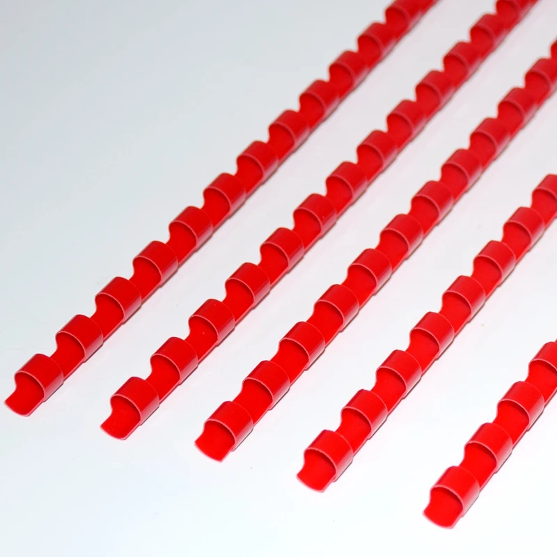 50/100PCS/BOX ReadStar Red PVC binding aprons 21 Loops 6-51mm A4 binding aprons comb rings Plastic combs
