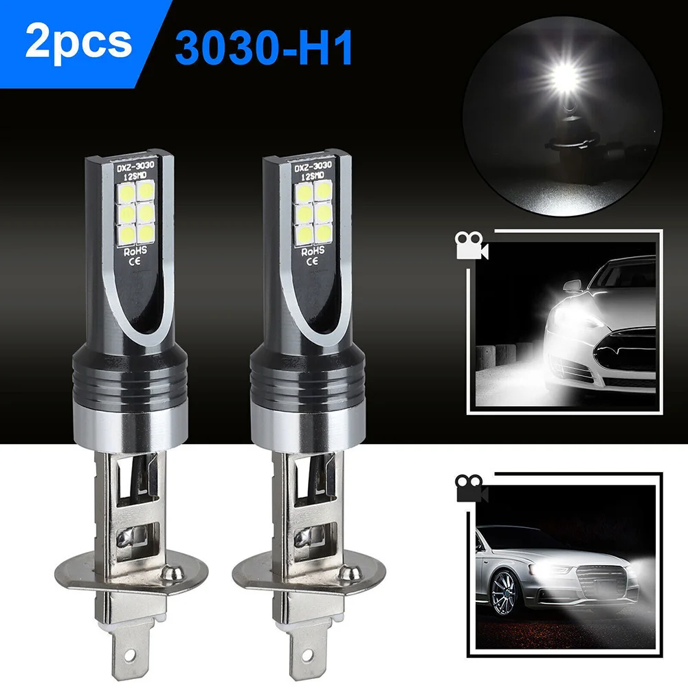 

2PCS H1 LED Headlight Bulb Conversion Kit High Low Beam 100W 6500K Super White High-brightness LED High Power Car Lights