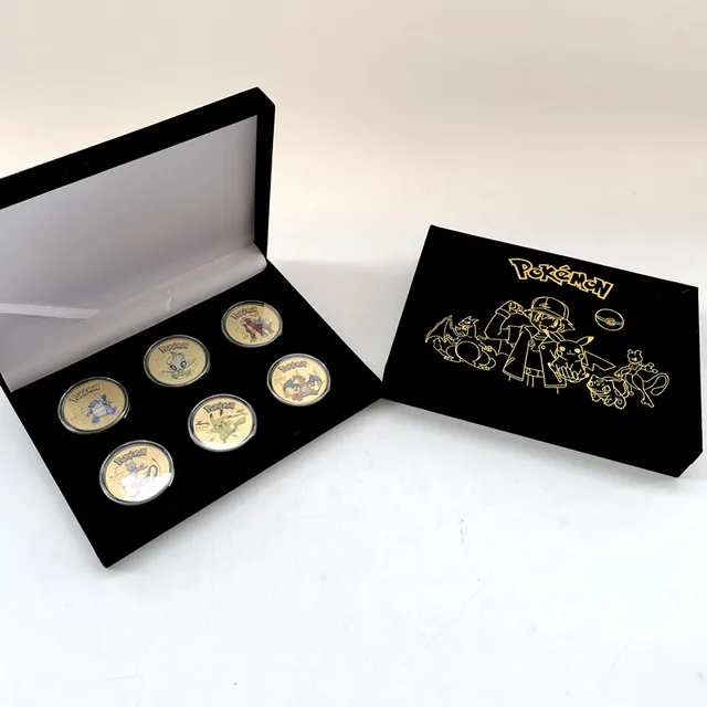 2022 Charming Pokemon Commemorative Coin Kawaii Pikachu Patterns Gold Plated Color 46 Patterns Collection Anime Perfect  Gifts 4