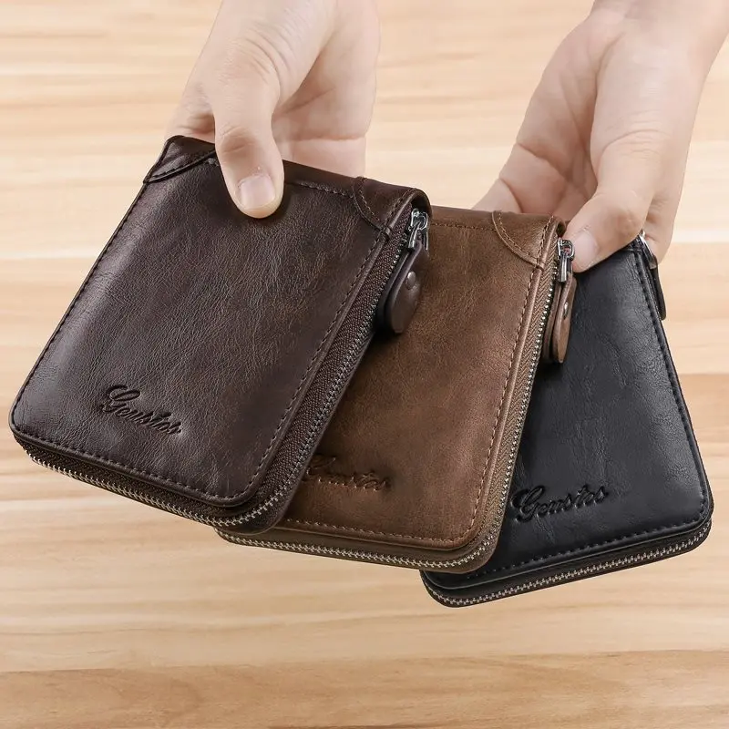 New Men Wallet Money Bag High Quality Fashion Soft PU Leather Card Holder Hasp Coin Pocket Purse Multi-card Personalized Wallets 5
