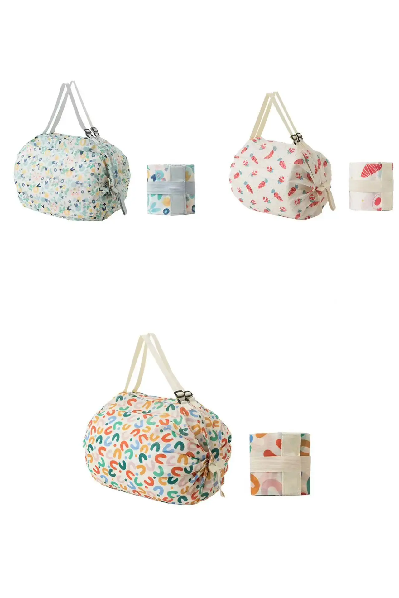 Foldable Reusable Shopping and Travel Bag for Snacks, Clothes, and More