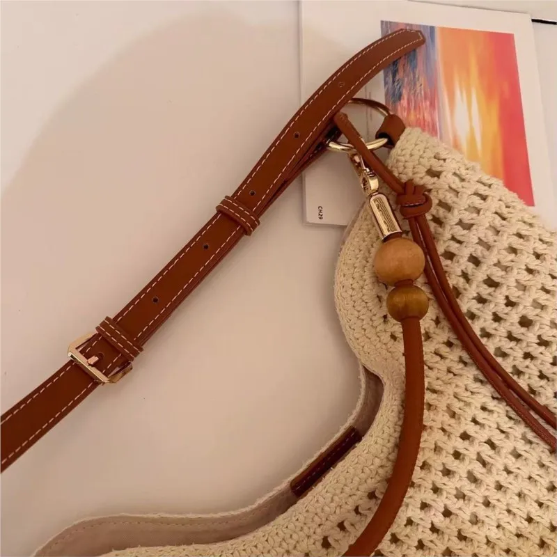 JIAERDI Vacation Weekend Woven Handbag Women 2025 Sea Holiday  Large Capacity Straw Bag Purse Ladies Summer Shoulder Bags Female