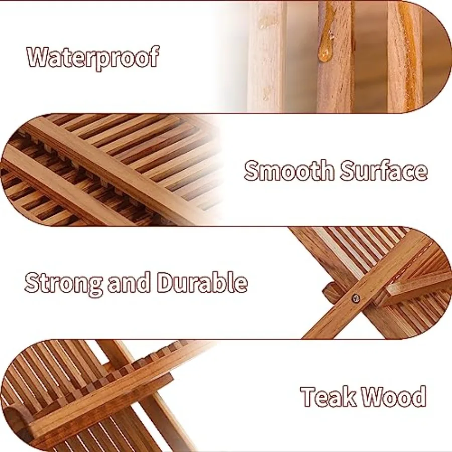 Teak Dish Drainer Rack Collapsible 2 Tier Dish Rack Dish Drying Rack Foldable Plate Organizer Holder for Kitchen Compact