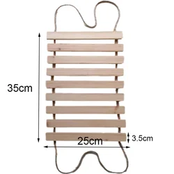 Deluxe Sisal Rope Cat Bridge and Ladder with Scratcher Post & Toys (35cm wood ladder)