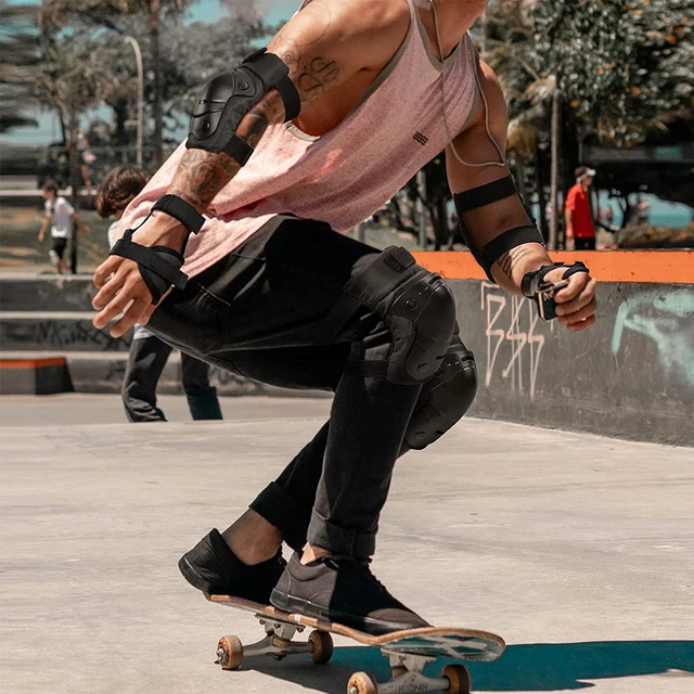 GOMOREON Kids & Adult/Youth Knee and Elbow Pads with Wrist Guards Protective Gear Set for Skateboarding Cycling Scooter Skating 5