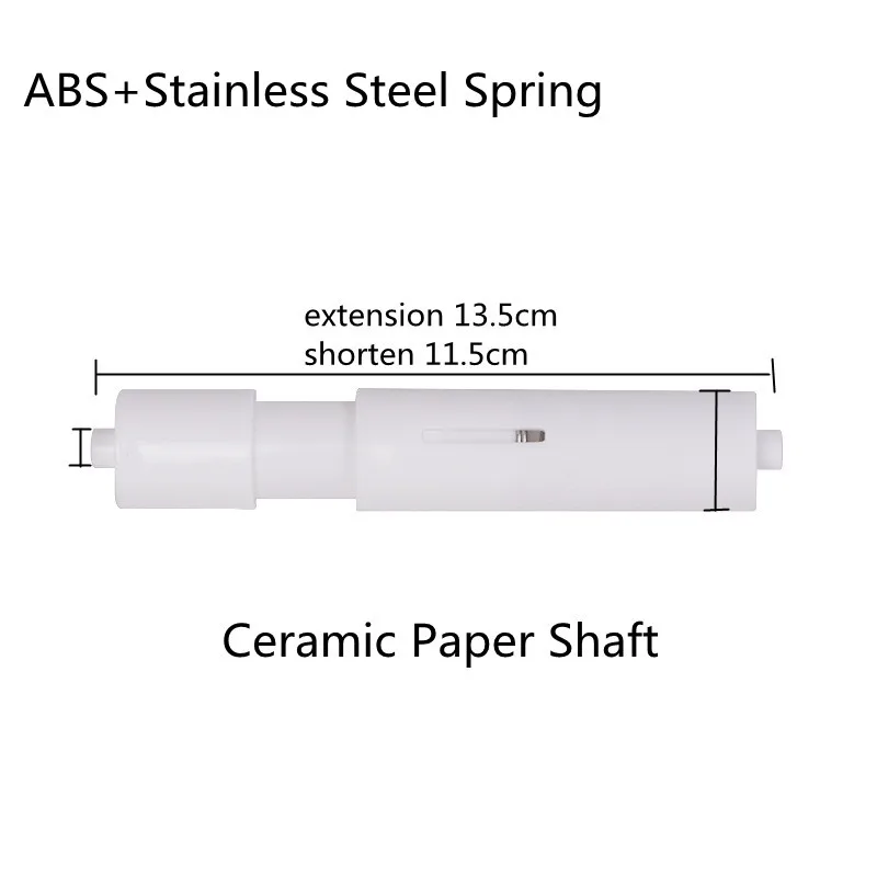 1pcs Replacement Toilet Roll Paper Shaft Adjustable Paper Roll Core Flexible Tissue Spindle Insert Spring Bathroom Accessories