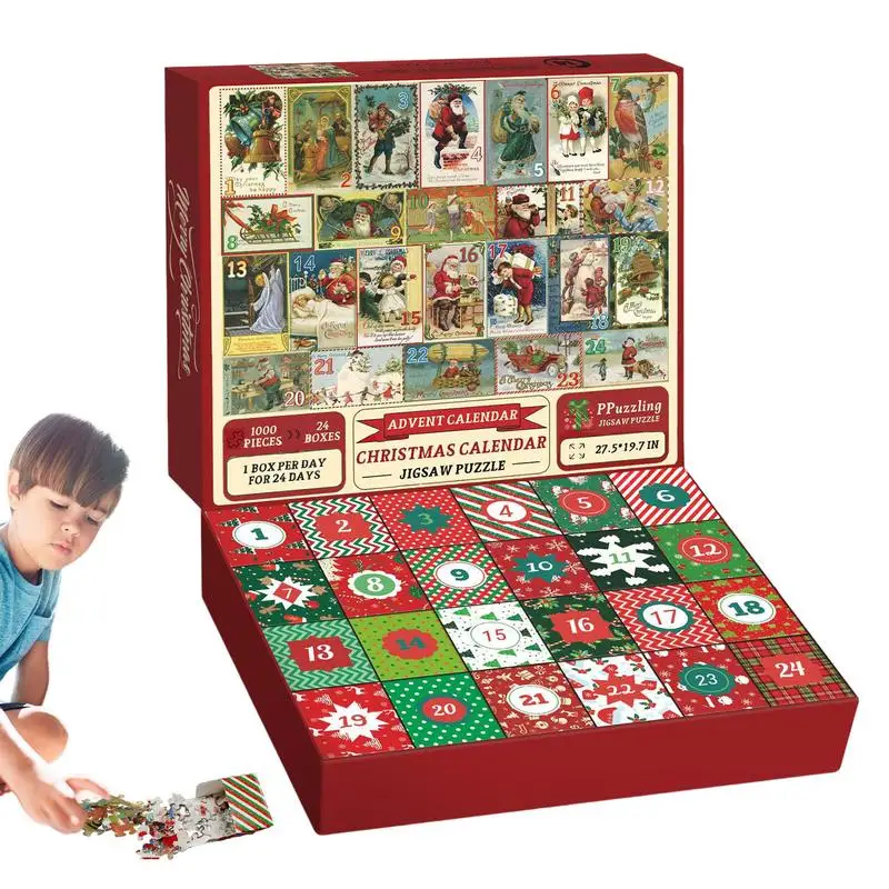 Advent-Calendar-2024-Christmas-Jigsaw-Puzzles-1000PCS-Christmas-Puzzles-Calendar-Countdown-24-Days-Jigsaw-Christmas-Countdown