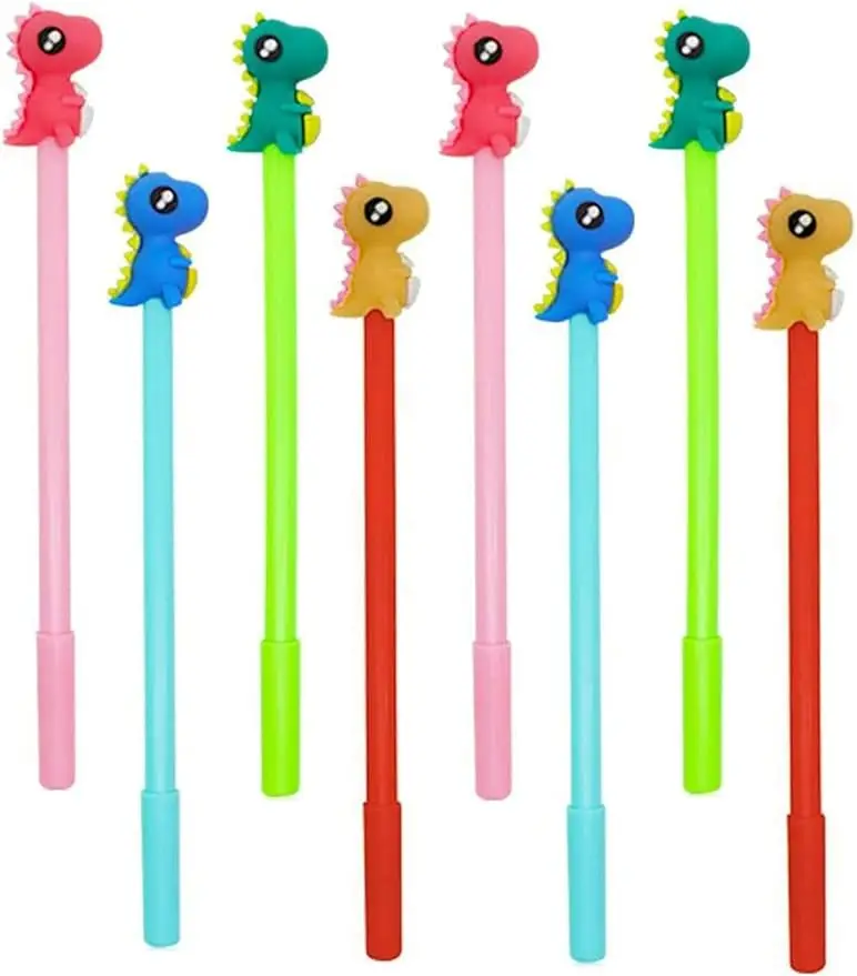 

12/60 Pcs Cute Dinosaurs Gel Ink Pens Kawaii Black Writing Tools Black Ink Neutral Water Pens School Stationery Office Supplies