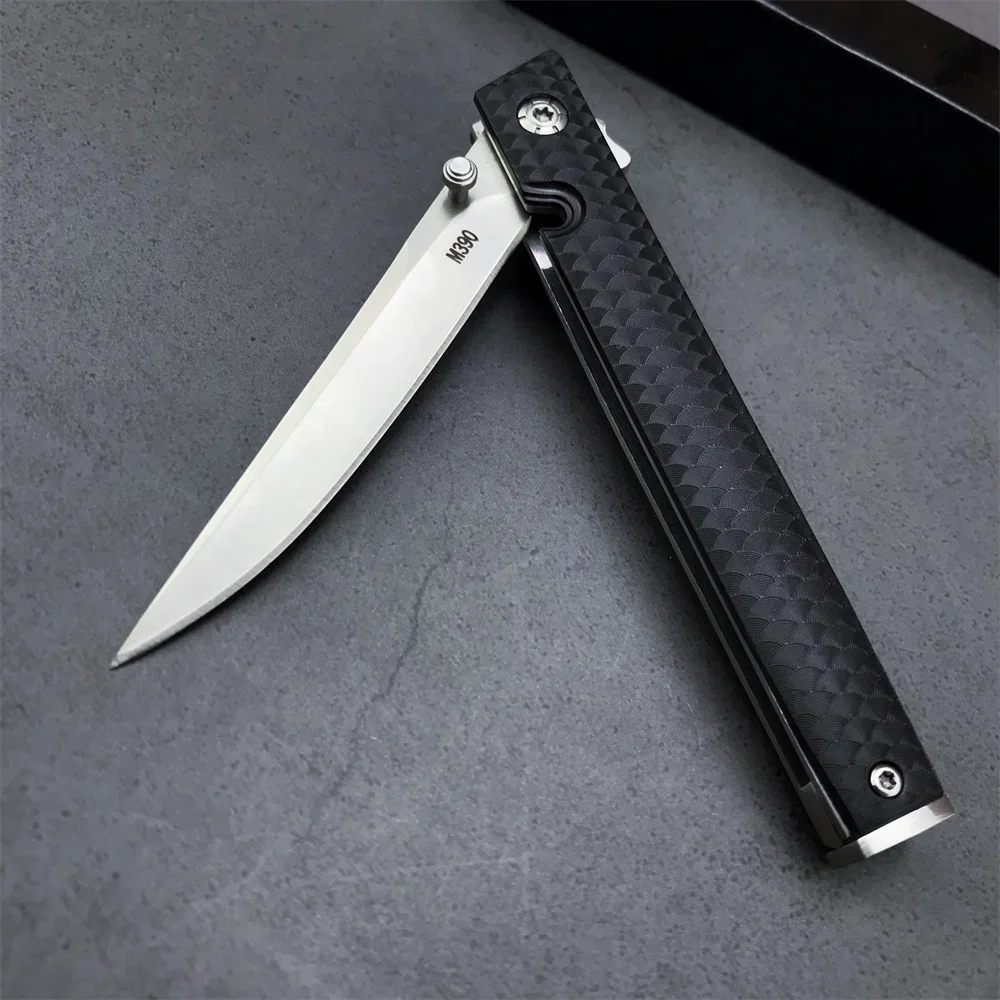 Description Picture 6 of itemSelf-defense Slim CEO Pocket Flipper Folding Knife Nylon Wave Fiber Handle Outdoor Tactical Knives Camping Hunting EDC Tool
