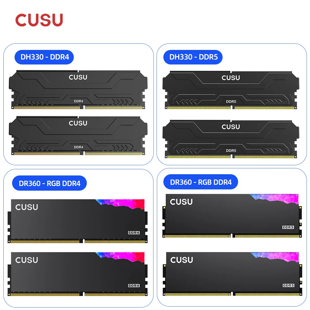 CUSU DDR5 Memory RAM 32GB 16GB X2 4800MHz 5600MHz 6000MHz 6400MHz