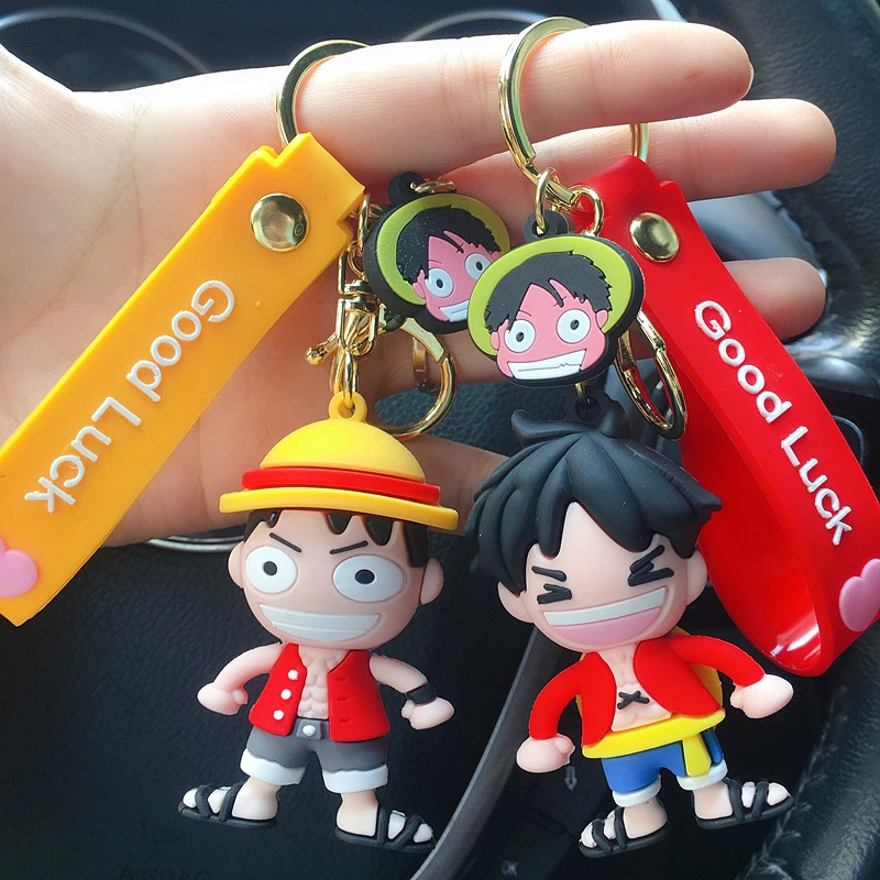 One Piece Anime Figure Pendants Keychains Cartoon Doll Silicone Keychain  Kawaii Couple Boys Toys Children Gift Charm Accessories| | - AliExpress