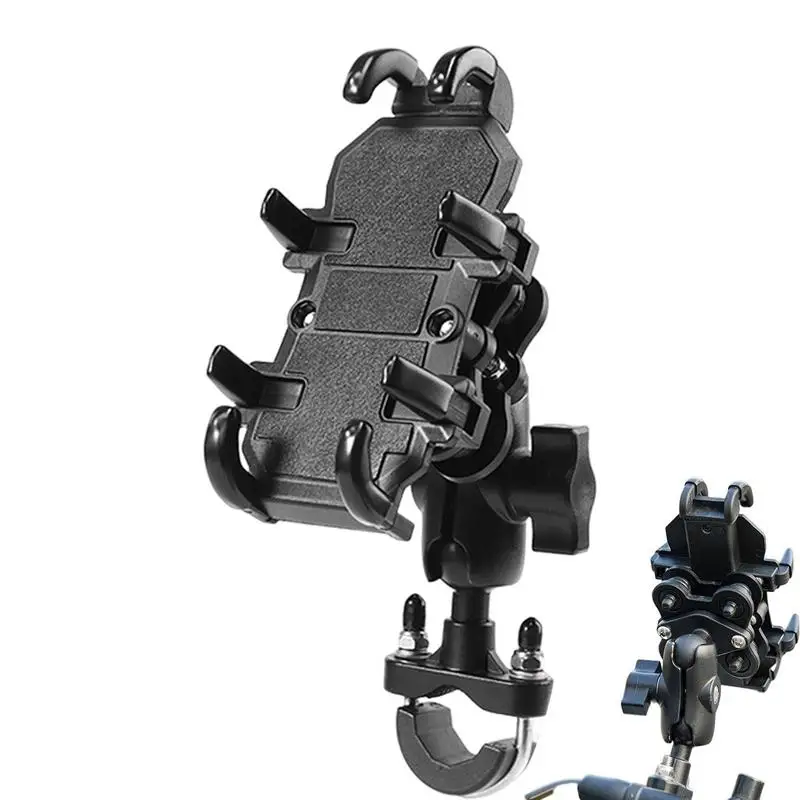 

Motorcycle Phone Mount Cell Phone Clamp Easy Install Anti-Shake Universal Adjustable Bike Phone Holder For Navigation On