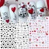 6PCS 3D Valentines Day Nail Art Sticker Lover Letter Cute Girl Cartoon Slider Full Wrap Stickers On Phone Nail Art Accessories 1