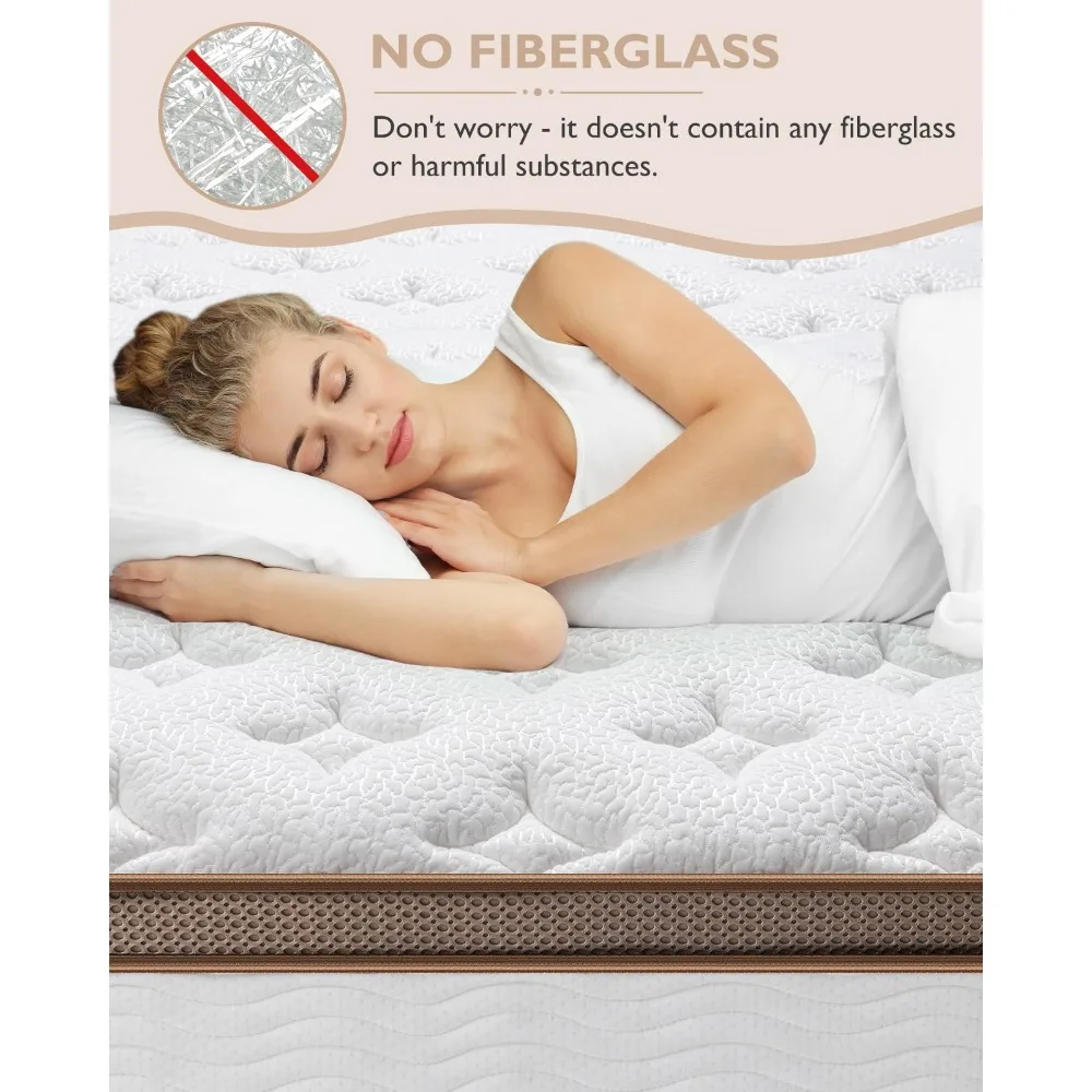 Premium Full Mattress 14 Inch - Hybrid Mattress with Advanced Pocket Spring Technology - Optimal Spinal Support 5