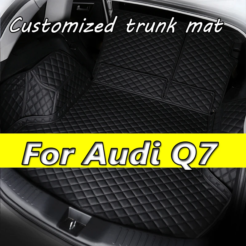 

Для Audi Q7 2016 2017 2018 2019 2020 2021 2022 коврики для багажника автомобиля, водонепроницаемый защитный коврик-органайзер для резервуара, специальные автомобильные аксессуары