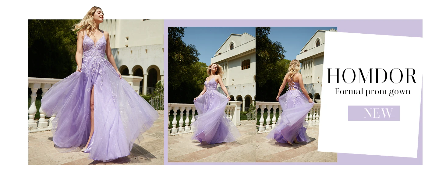 Lavendelfarbene Ballkleider