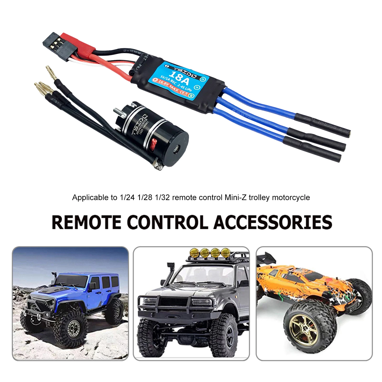 ̴ 1525 1410 귯ø , 1/24 1/28 1/32 RC MINI-Z ڵ ǰ, ũ  , 18A ESC
