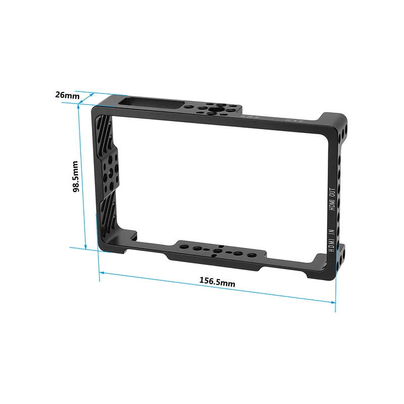 Camvate 5.5 Monitor Gaiola Suporte de Proteção Case para Feelworld Lut5 com Sapato Top Mount & 420 Tópicos para Lidar com Luz de Vídeo - Image 2