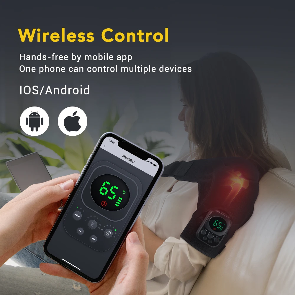 Heating Shoulder Massager with Vibration & App Control