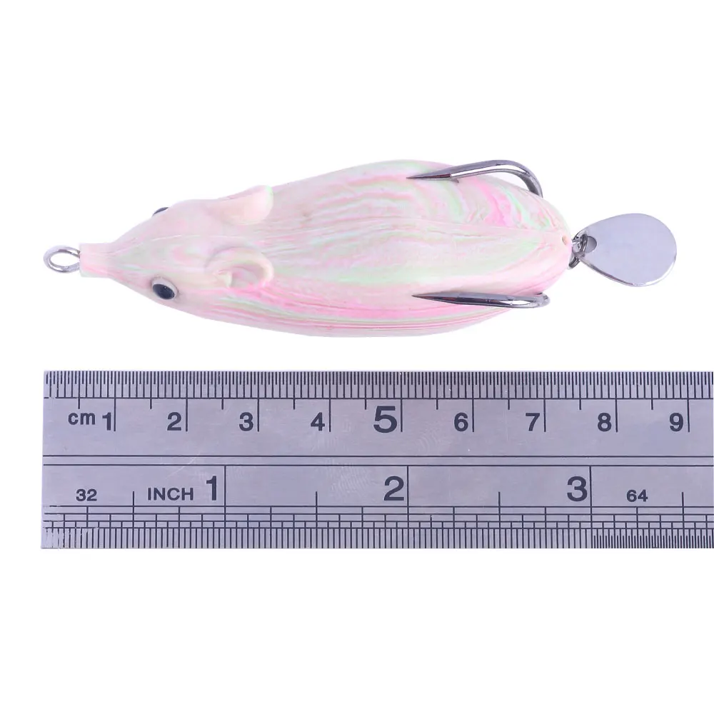 Topwater Frog Lure Soft Tube Bait Plastic Fishing Lure 7CM-12g with Fishing Hooks for Crank Catfish Bass Fishing Tackle - 5