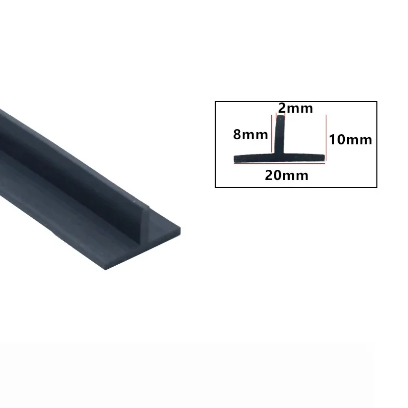 T Shape Silicone Sealing Strip Rubber 1m/5m/10Meter Waterproof Heat Resistant