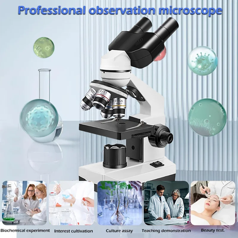 Professional Biological Optical Compound Binocular Microscope,5000X ...