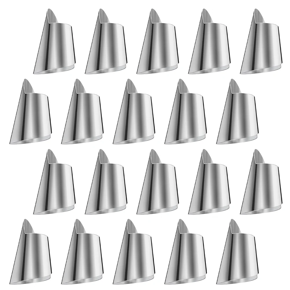 Finger Protector Cutting Thumb Guard Kitchen Sheller Stainless Steel Nail Vegetable Peeler Tools Seafood Chopping Finger 20Pcs