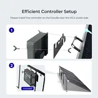Renogy 220W panneau solaire portable valise solaire légère étanche pliable avec béquille et poignées de transport pour générateur 4