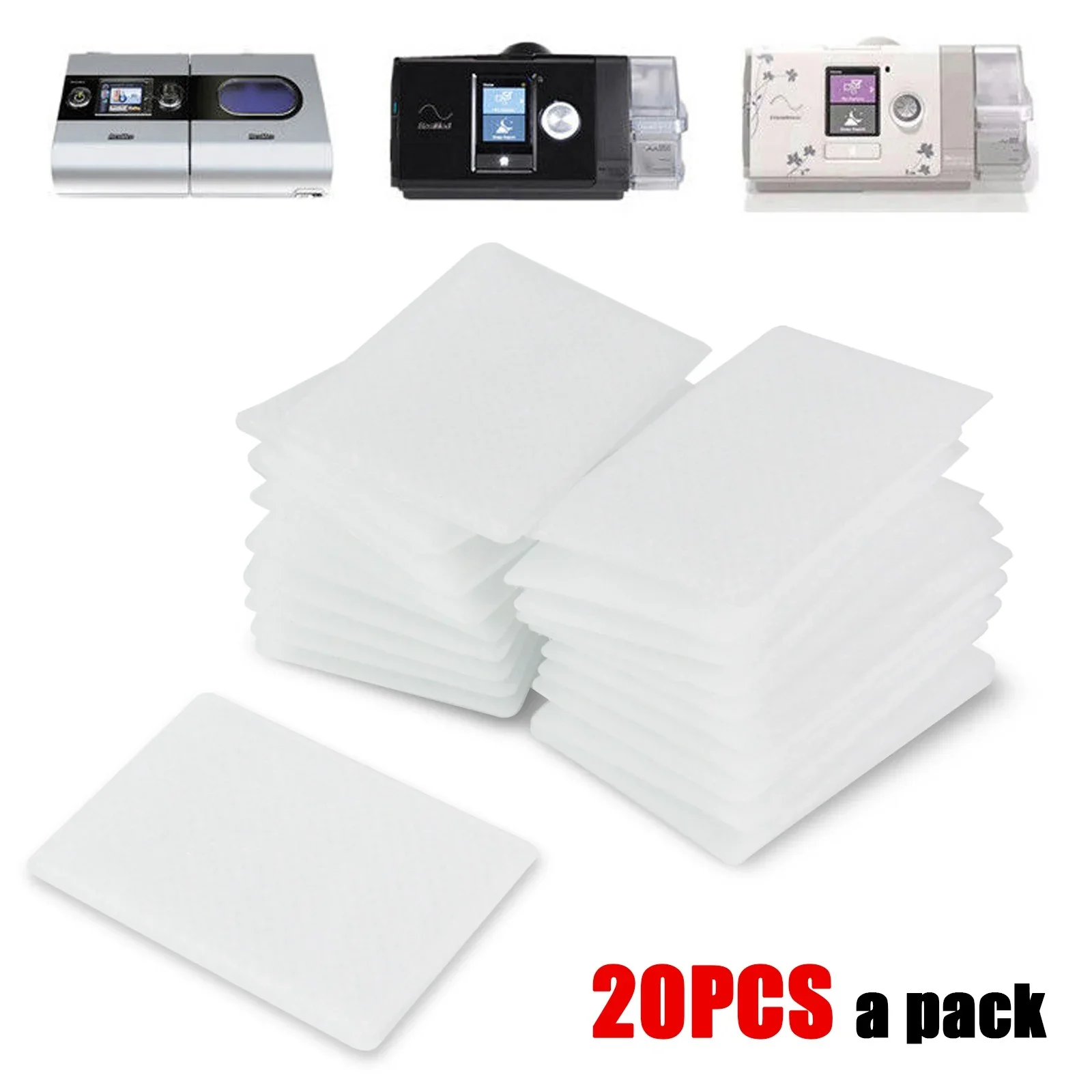Nasal Filters 20pcs ResMed AirSense CPAP Disposable Universal Replacement Filters Replacement Cotton Filter Sleep Snorer