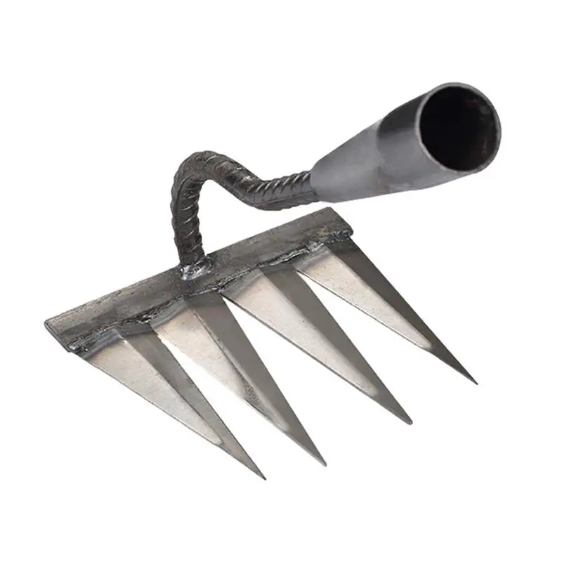 

Ручные инструменты грабли с шестью зубьями, грабли для гвоздей, прочные и долговечные брикеты для внутреннего дворика, фермы, овощей, сада, заднего двора