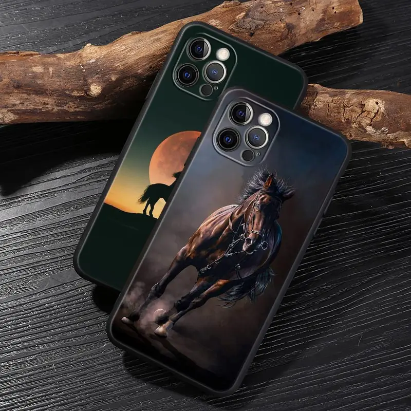 Galloping Horse Design Soft Phone Case Cover