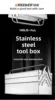 Heavy Duty Stainless Steel Toolbox with 3-Layer Folding and Carrying Handle - Industrial Grade for Home and Car 5