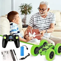 מכונית RC Stunt ילדים דו צדדית עם שלט 2.4G, סיבוב 360 מעלות, מתנות לילדים ומבוגרים בנים 5