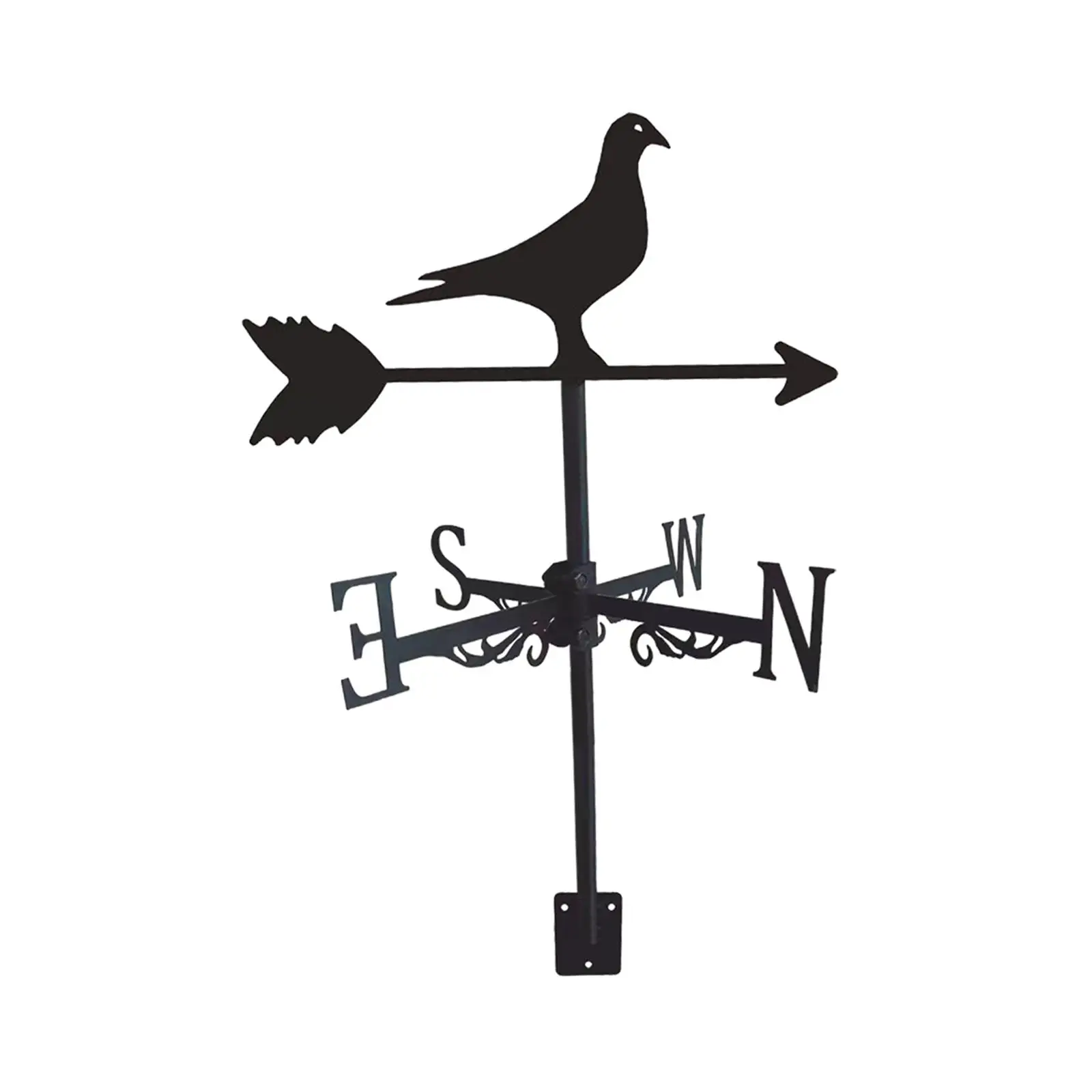 Metal Weathervane Roof Mount for Patio Outdoor Garden Decoration weather vane