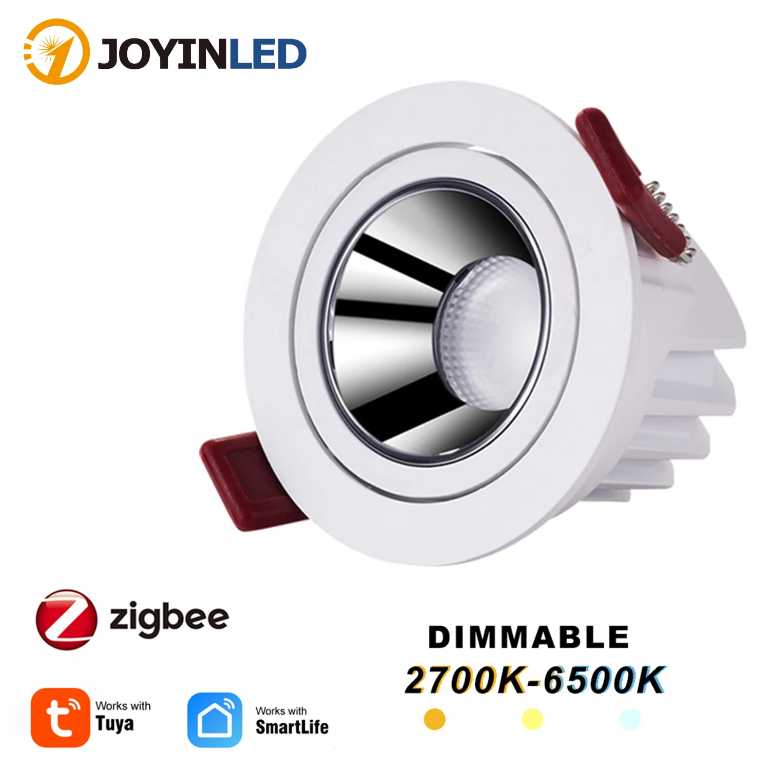 

7W 12W Anti-glare RGB+CCT LED Downlight AC110 220V Dimmable Led Ceiling Light Zigbee Smart Home Voice Control Indoor Lamps