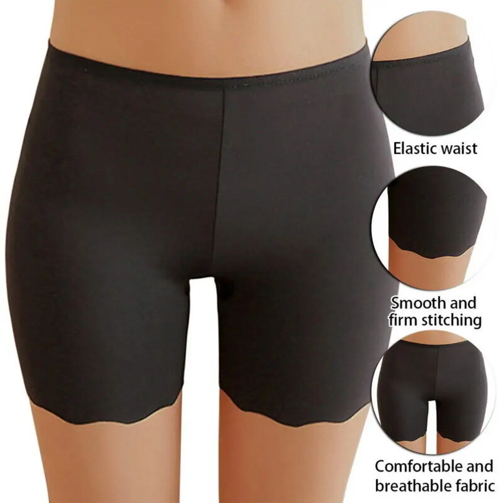Women Soft Elastic Safety Pants High Waist Under Leggings Shorts Under Skirt Seamless Anti Chafing Boxer Panties Underwear