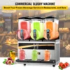 VEVOR Commercial Slushy Ice Machine, 3x15L 800W Slushy Ice Cream Maker,63x45x80 cm Slushy Maker Machine,2 Modes Intelligent LED 2