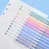 1-12 PCS Colored gel pens set Kawaii blue 0.5 mm ballpoint pen for journal Cute School supplies Korean stationery 2
