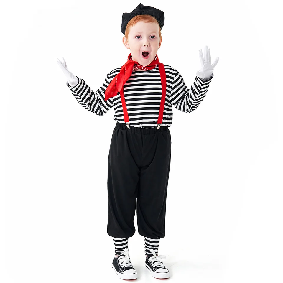Gentleman Mime French Artist Costume - Complete Mens Fancy Dress Outfit