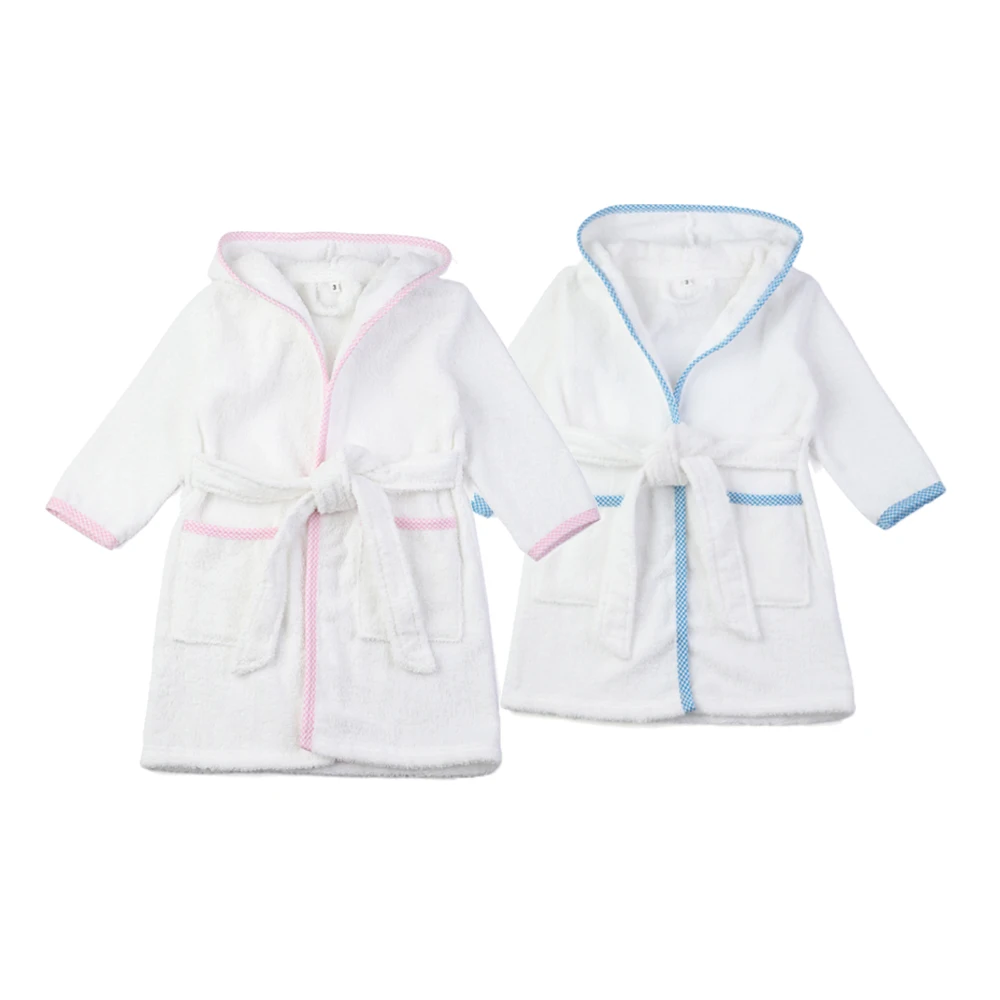 Kids Bathrobe Terry Bath Towel Boy&girls Hooded Nightgown Pajamas For