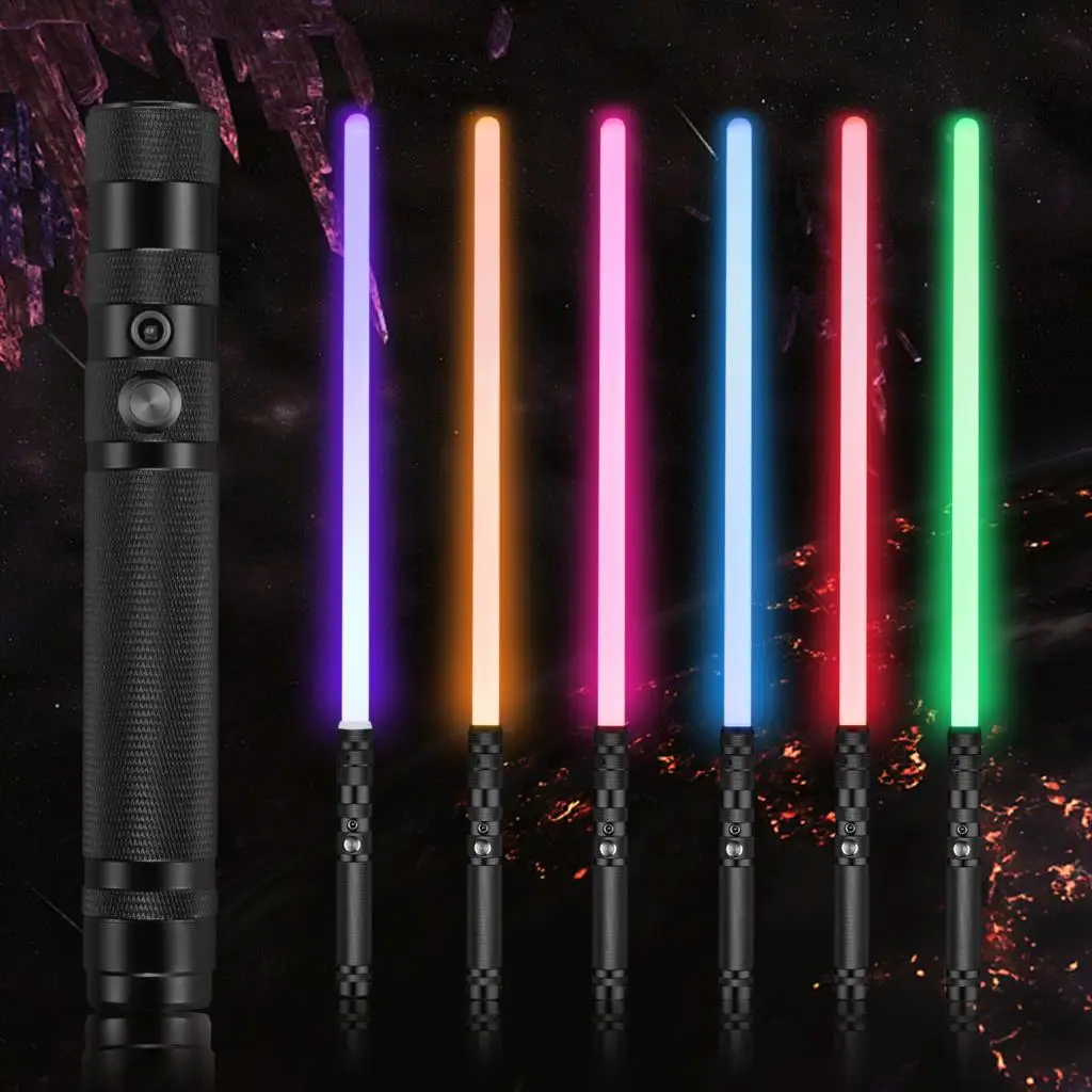 Sabre Laser, Sabre Laser RGB 7 Couleurs avec poignée en métal, Effets sonores de Combat, Chargement USB, Cosplay pour Enfants, - Jeux - Jouets Sabre Laser, Sabre Laser RGB 7 Couleurs avec poignée en métal, Effets sonores de Combat, Chargement USB, Cosplay pour Enfants, - Jeux - Jouets