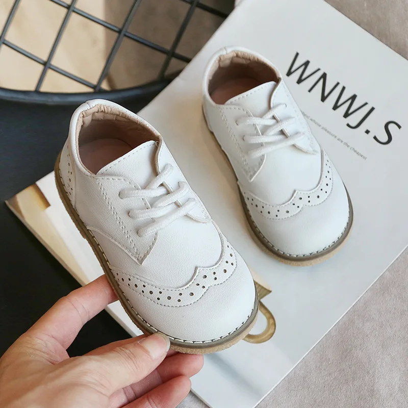 British Child Leather Shoe Autumn New Retro Fashion Kid Shoe Soft Sole School Shoe for Girl Boys Casual Shoe Allmatch Girls Shoe 3