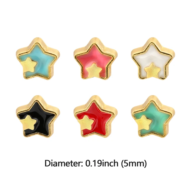 인형 의류를 업그레이드하고 인형 집에 생기를 불어넣는 별 모양 미니어처 금속 버클