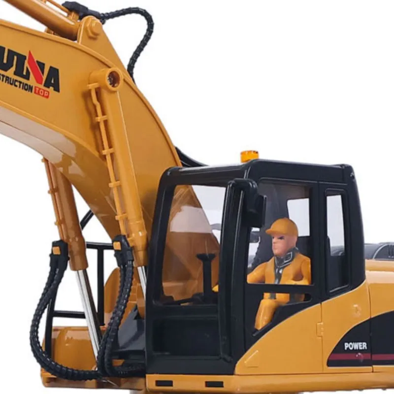 HUINA RTR 1/14 RC 전동 굴삭기 1535 원격 조종 굴착기 15CH 2.4G 무선 완제품 배터리 사운드 조명 효과 모델 장난감