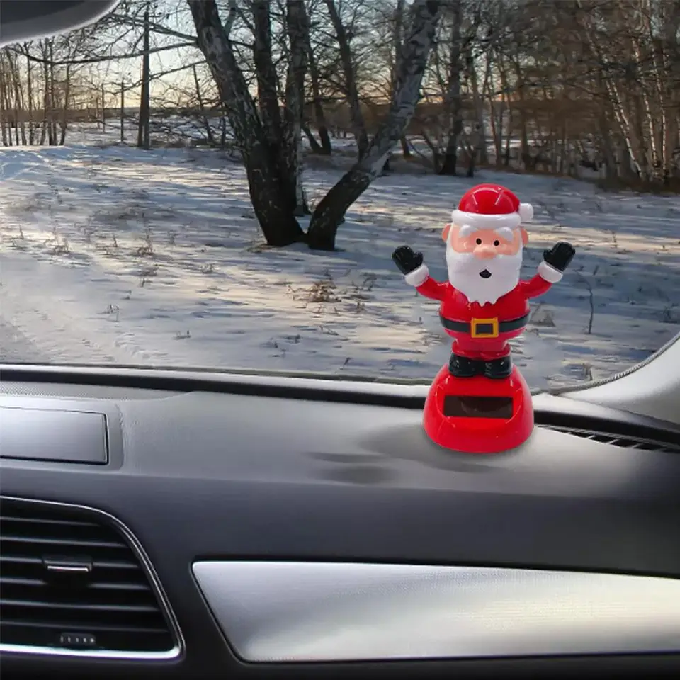 Christmas Solar Dancing Toy,Car Solar Powered Swinging Toy | Christmas Theme Figure, Dancing Swinging For Dashboard Ornament