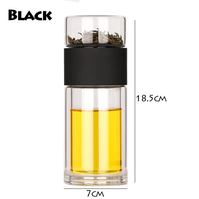 Insulated Tea Tumbler Removable Infuser Portable Travel Double Wall