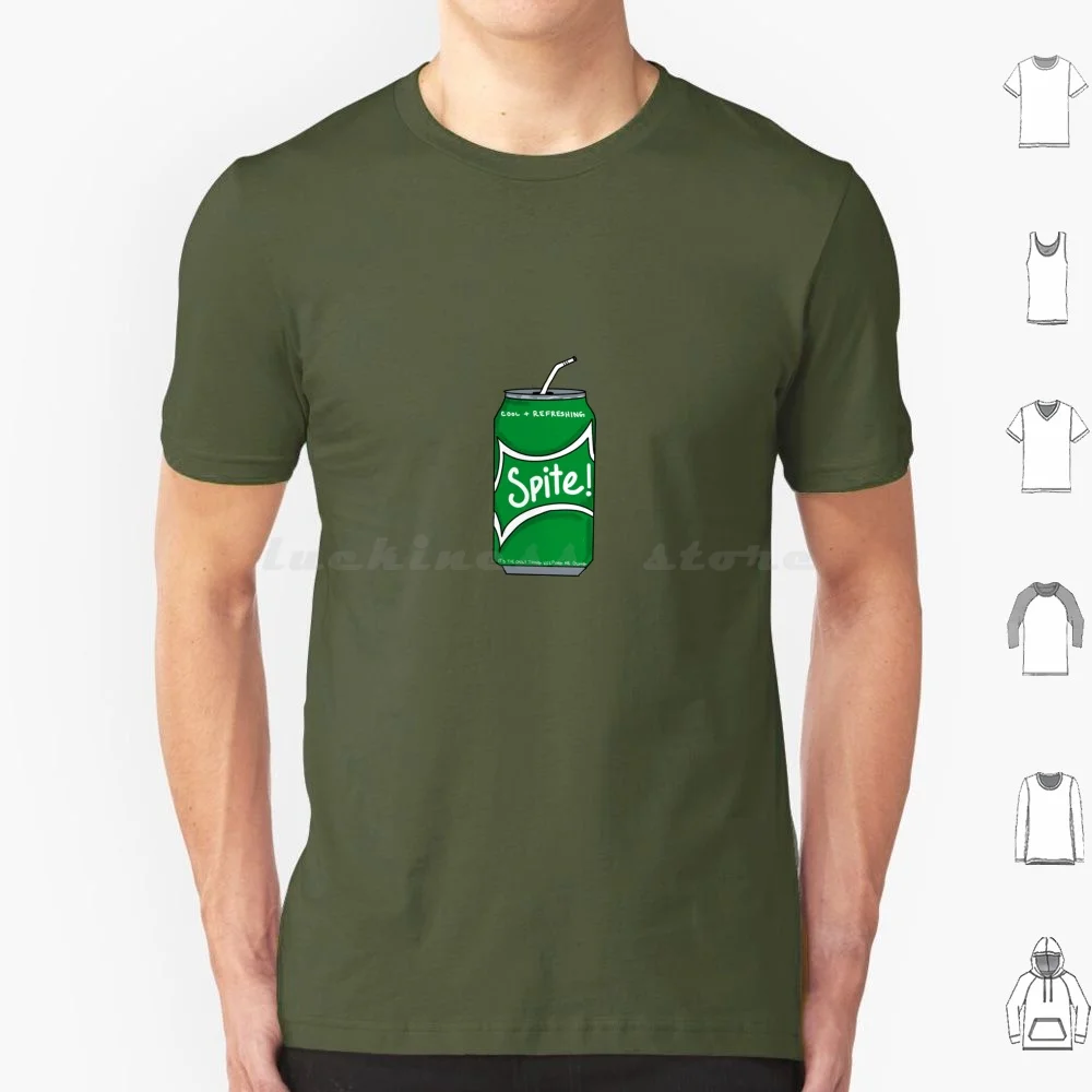 Slipse Sprite Pop Can T Shirt Big Size 100% Cotone Sprite Soda Pop Knight Divertente Design Tradizionale Tradizionale Tattoo Pop Culture