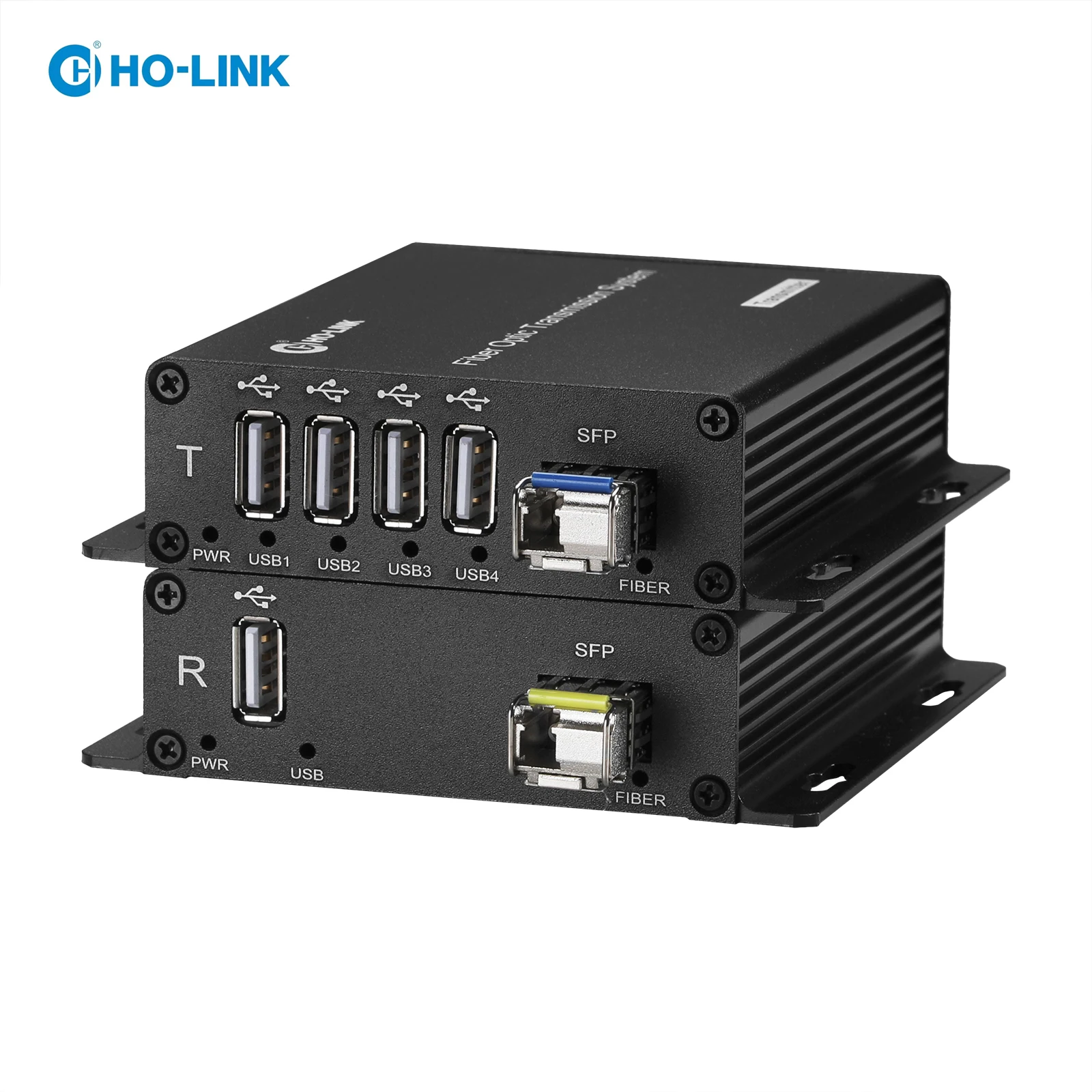 벽걸이형 USB 2.0 광섬유 익스텐더, 1.25Gbps