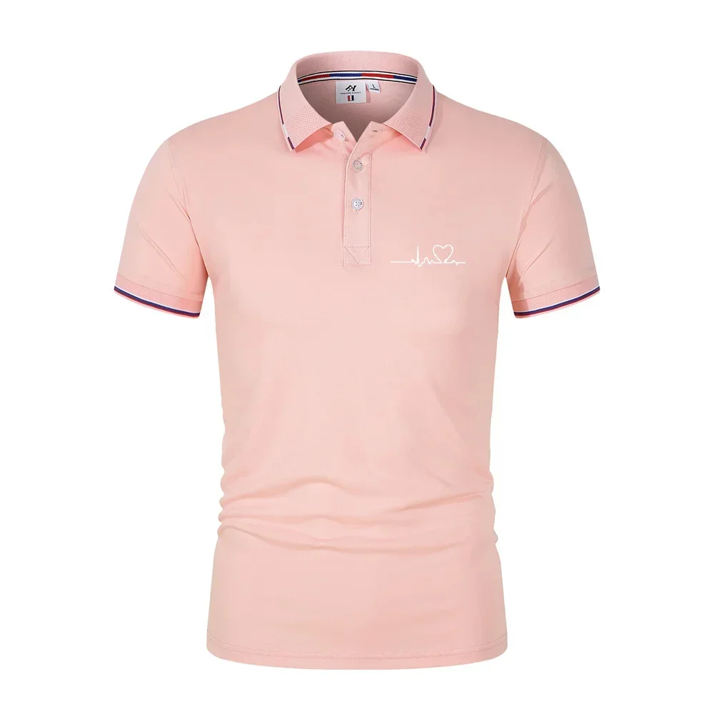 

New Men's POLO Shirt Cotton Leisure Outdoor Sports Tourism Short sleeved Top Fashion Men's Outdoor Short sleeved